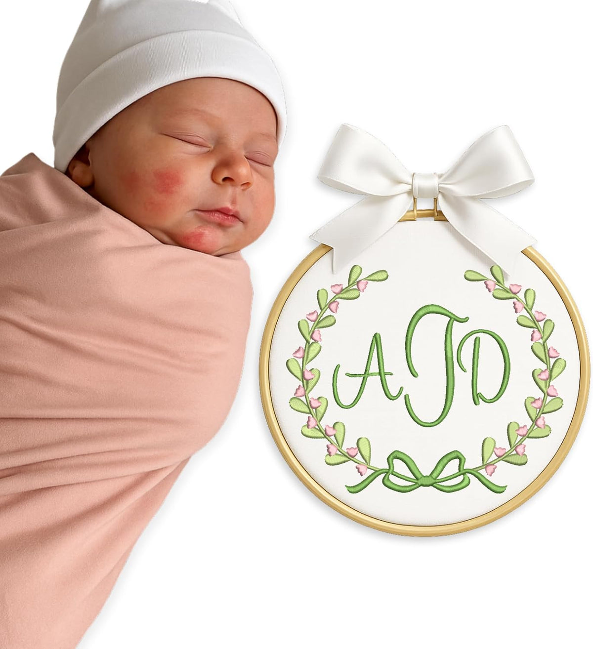 Personalized Embroidered Baby Name Hoop — 7