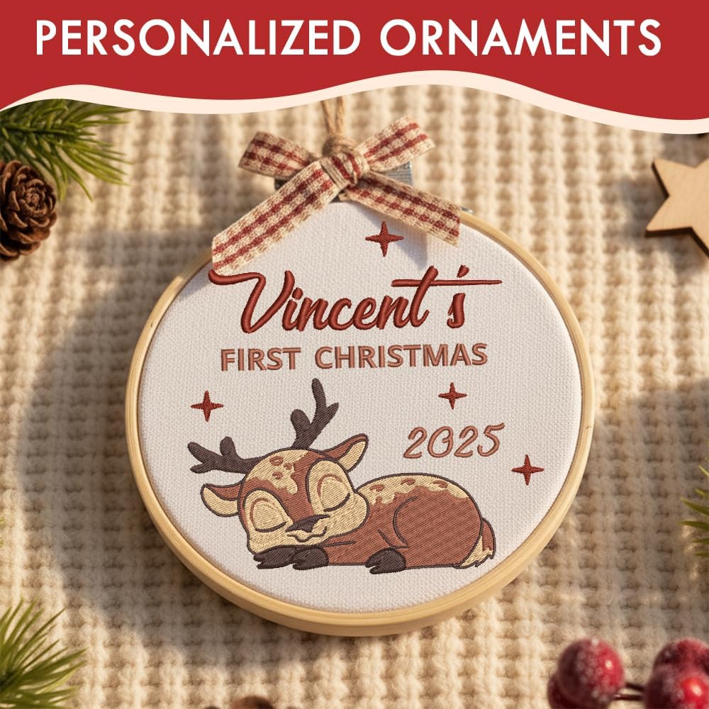 Personalized Baby's First Christmas Ornament — 6 — image 8