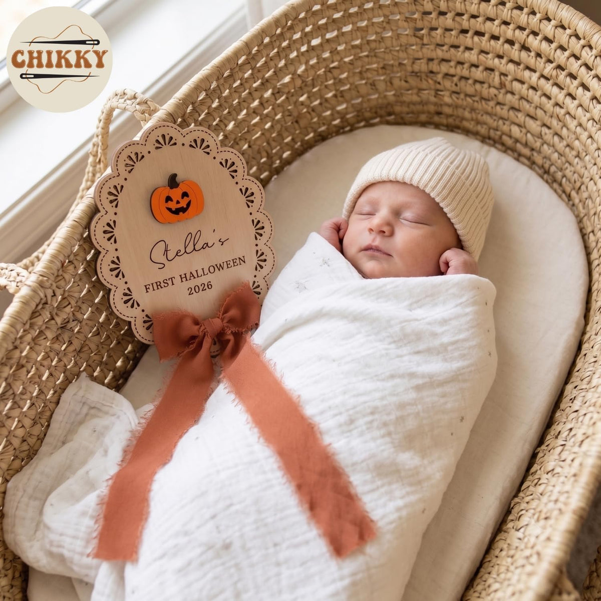 Personalized Wooden Birth Announcement Sign — image 4
