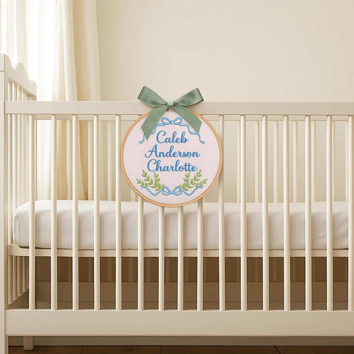 Personalized Embroidered Baby Name Hoop — 13 — image 6
