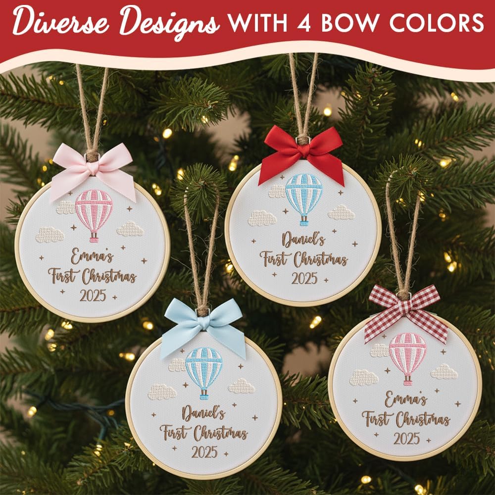 Personalized Baby's First Christmas Ornament — 3 — image 5