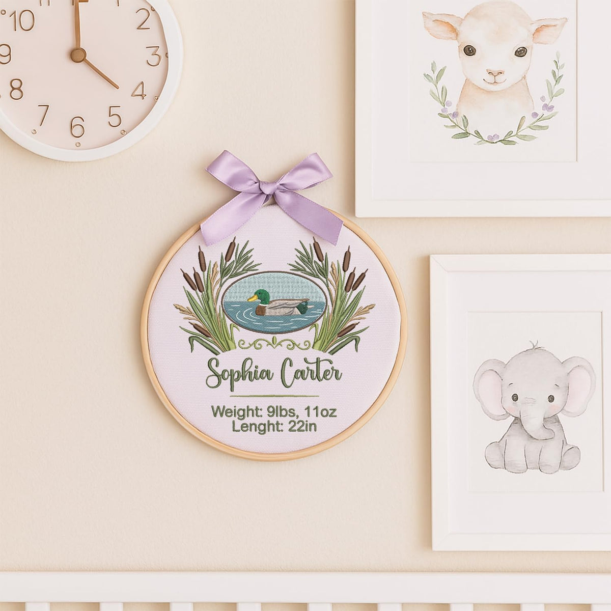 Personalized Embroidered Baby Name Hoop — 17 — image 7