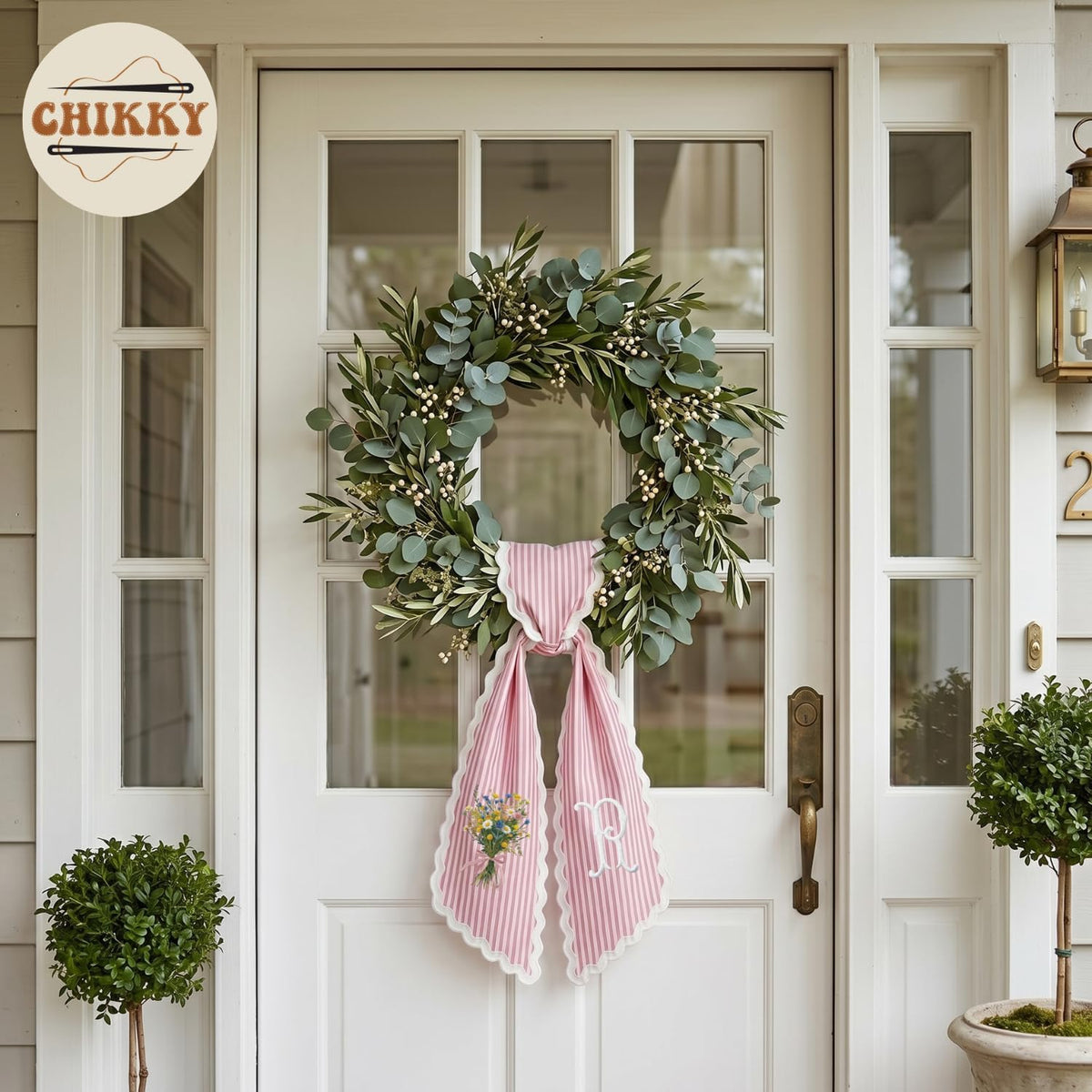 Christmas Personalized Wreath Sash — image 4