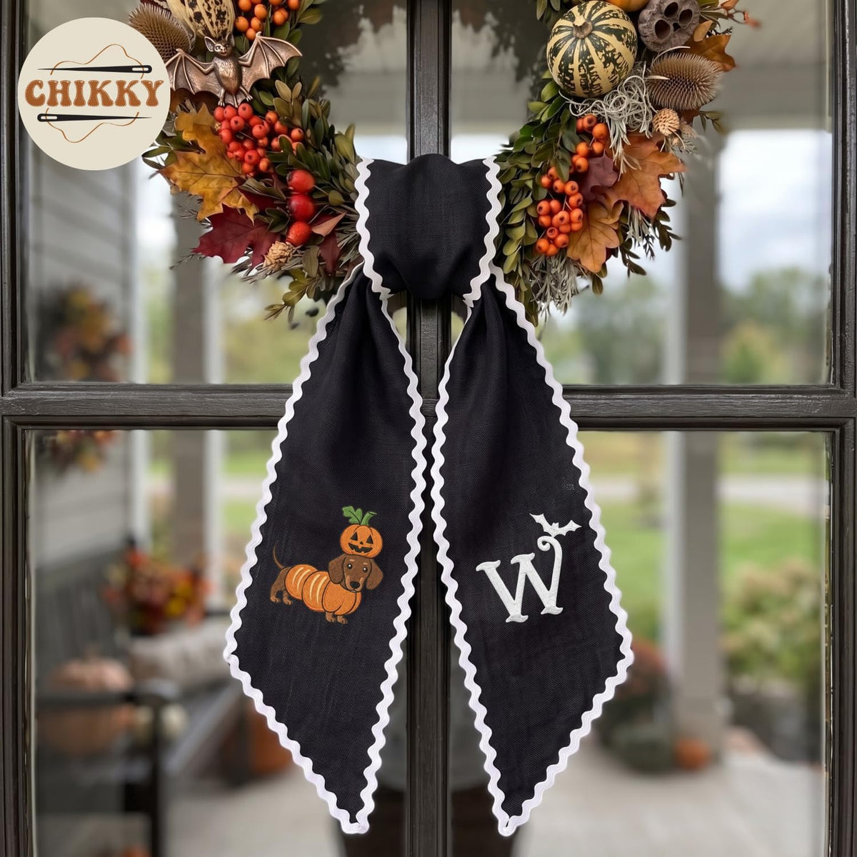 Halloween Personalized Wreath Sash — image 2