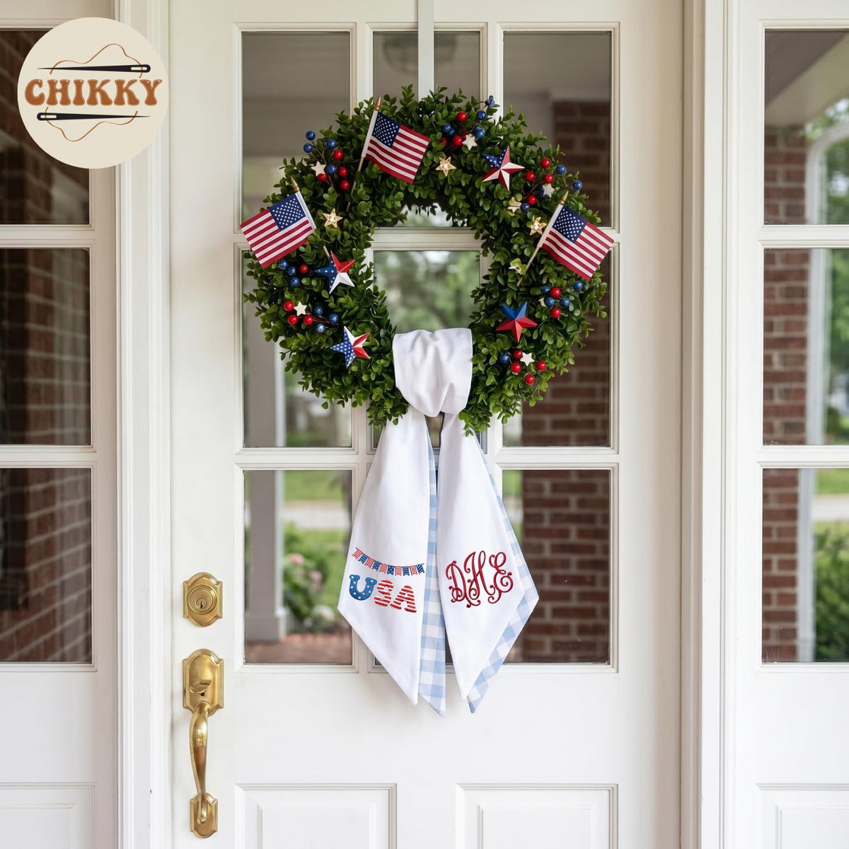 Patriotic Personalized Wreath Sash — 12 — image 4