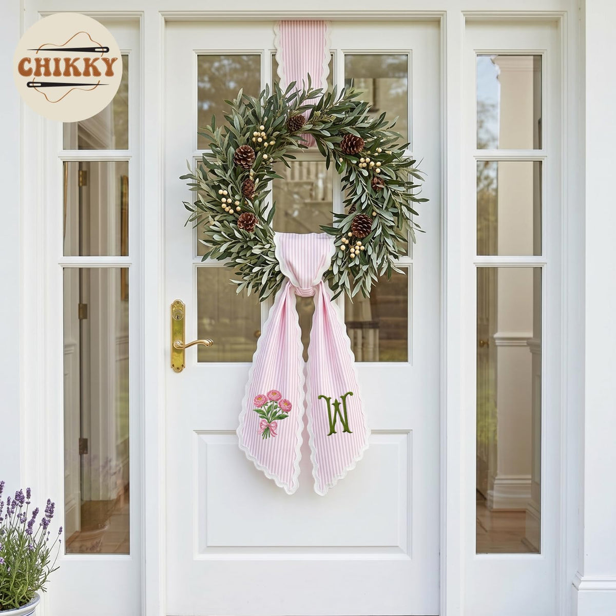 Christmas Personalized Wreath Sash — image 5