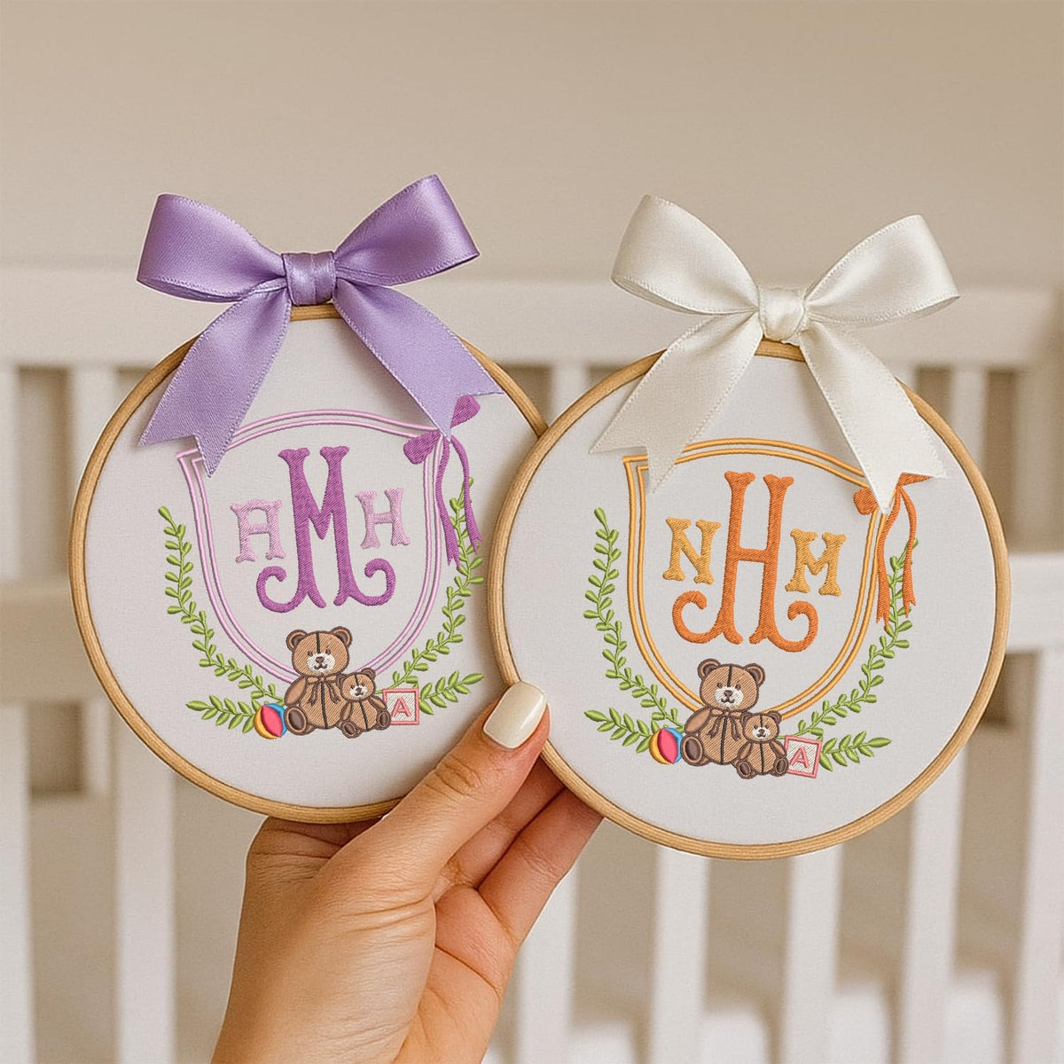Personalized Embroidered Baby Name Hoop — 8 — image 3
