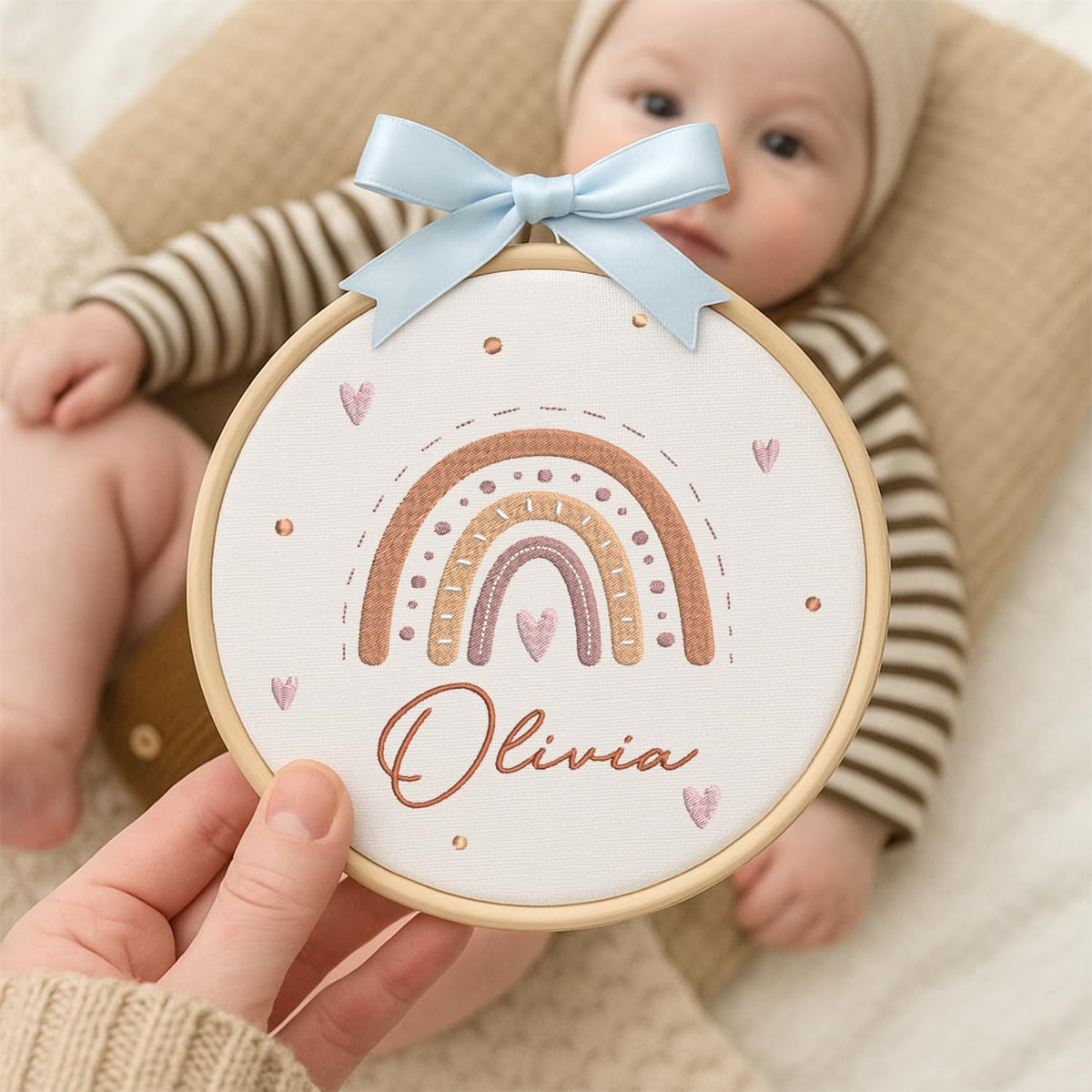Personalized Embroidered Baby Name Hoop — 7 — image 5