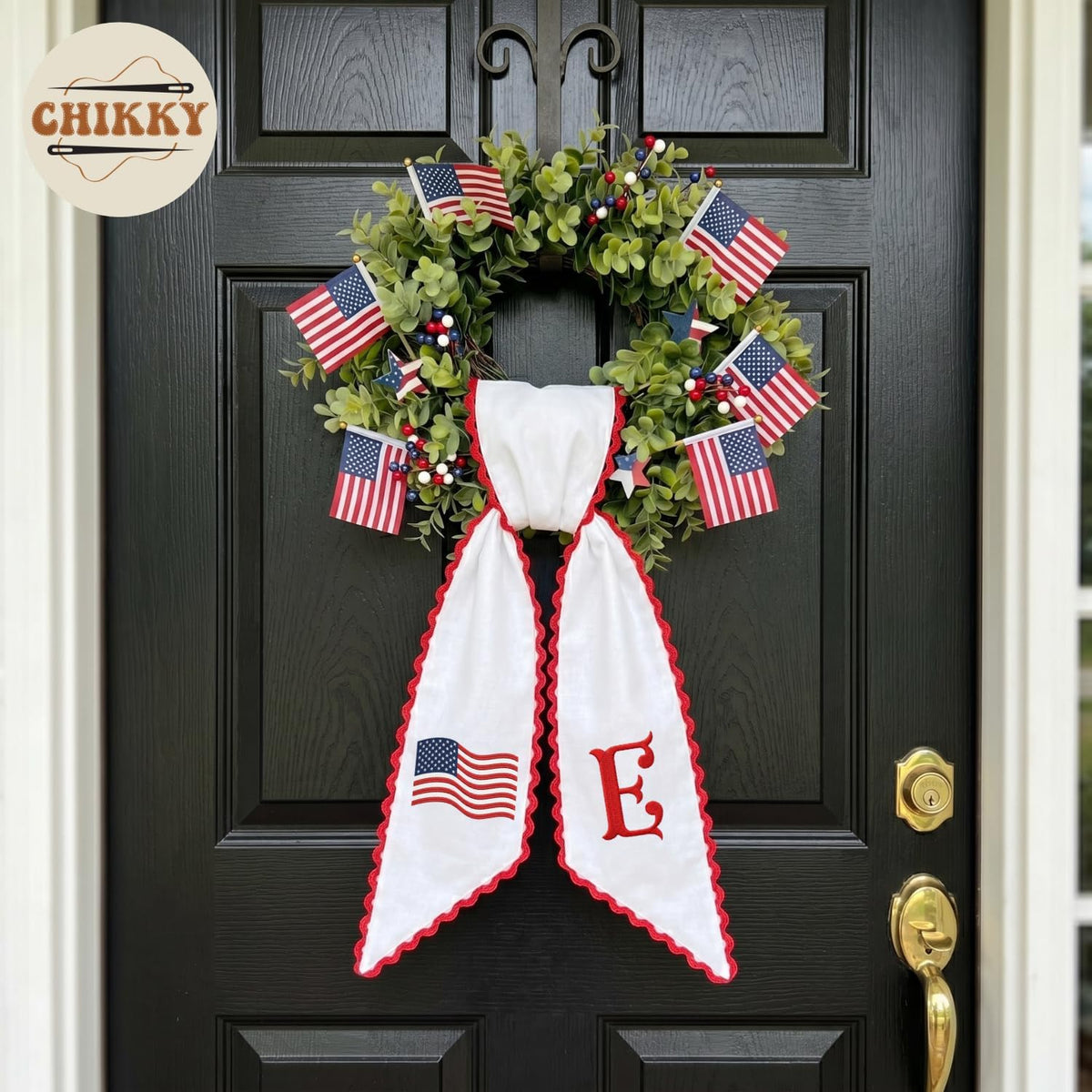 Patriotic Personalized Wreath Sash — 11 - USA Flag — image 6