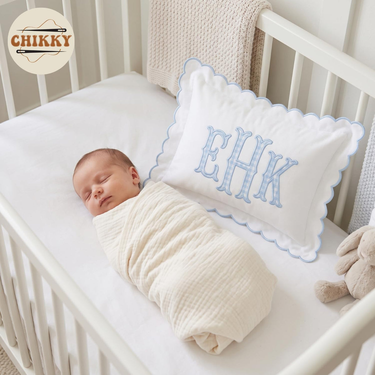 Personalized Embroidered Pillow Cover — image 2