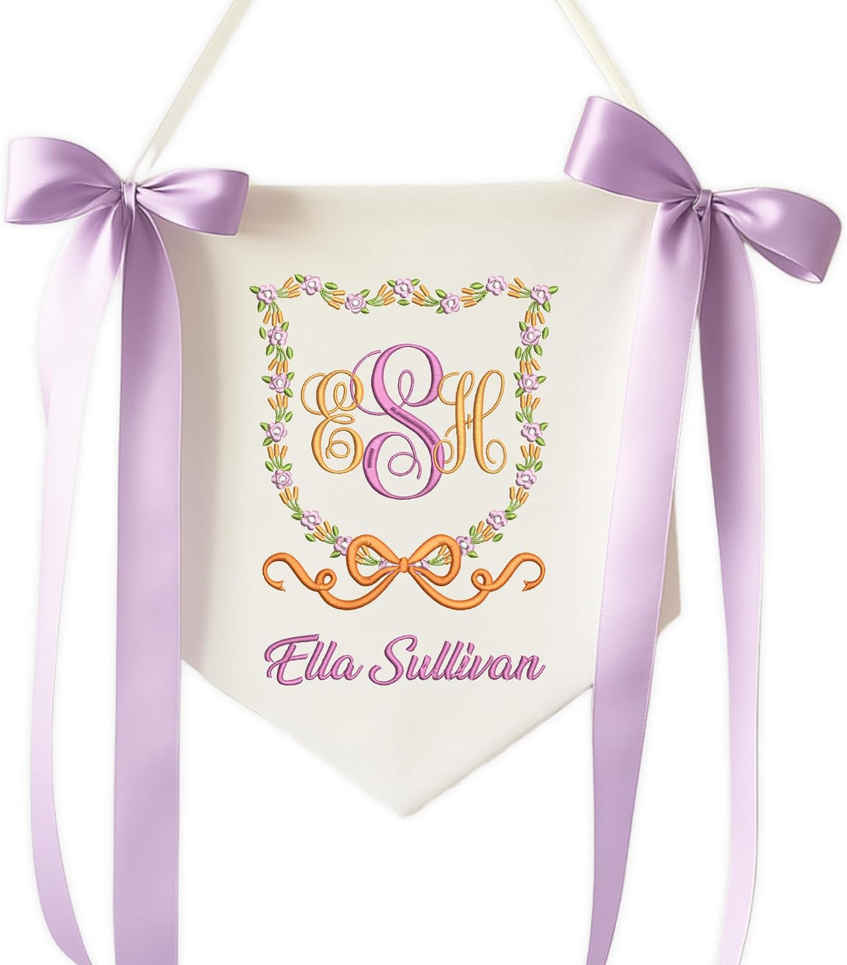 Personalized Embroidered Baby Name Banner — 9