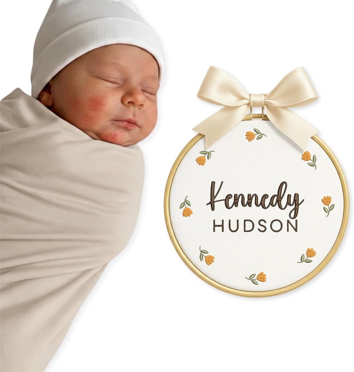 Personalized Embroidered Baby Name Hoop — 17