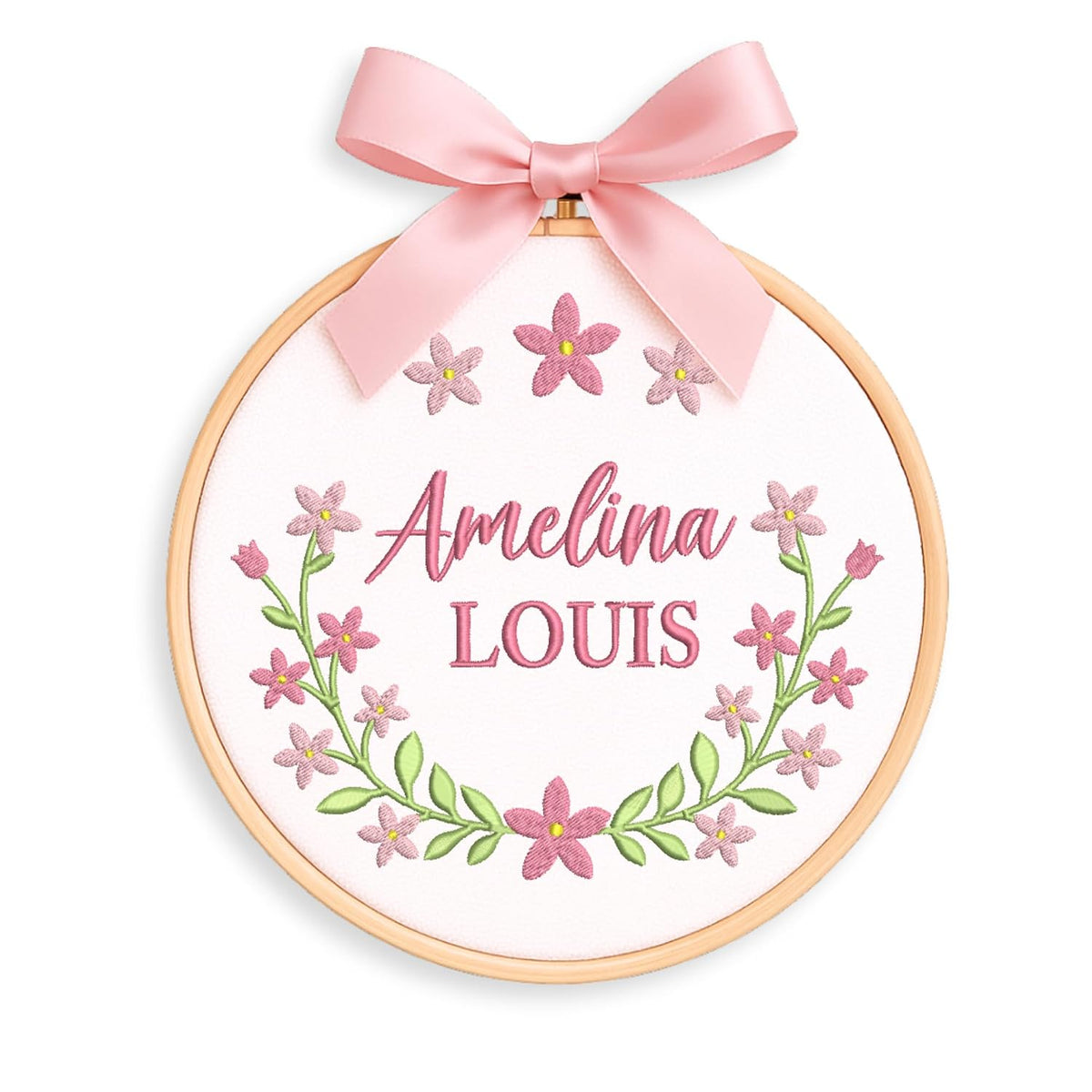 Personalized Embroidered Baby Name Hoop — 2