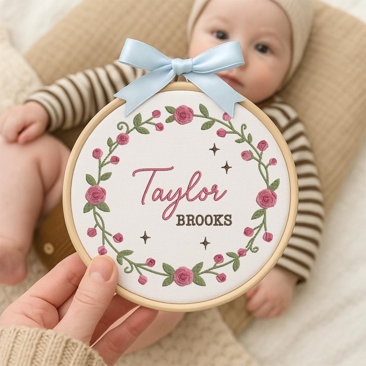 Personalized Embroidered Baby Name Hoop — 5 — image 5