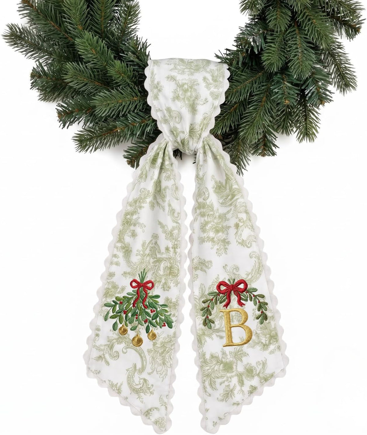 Christmas Personalized Wreath Sash
