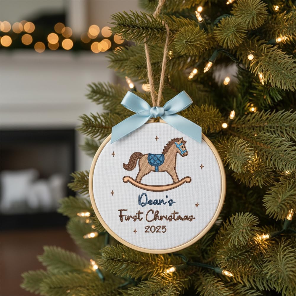 Personalized Baby's First Christmas Ornament — 7 — image 2
