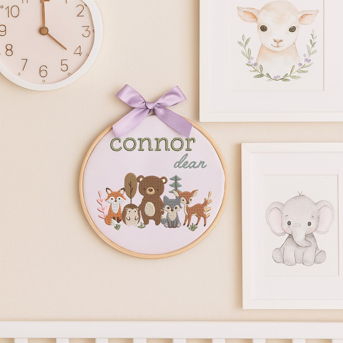 Personalized Embroidered Baby Name Hoop — 1 — image 7