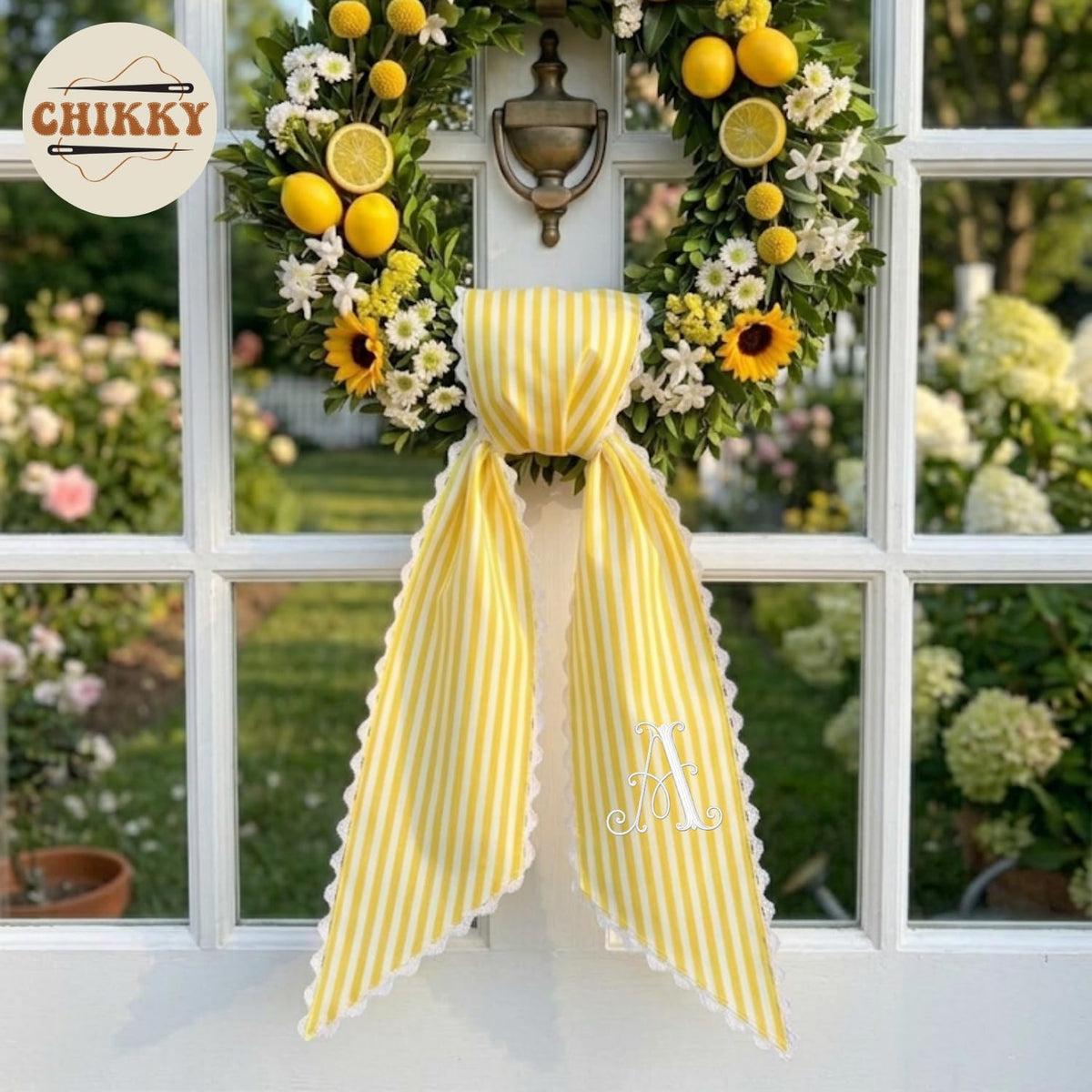 Monogram Personalized Wreath Sash — 6 - Custom Monogram — image 2