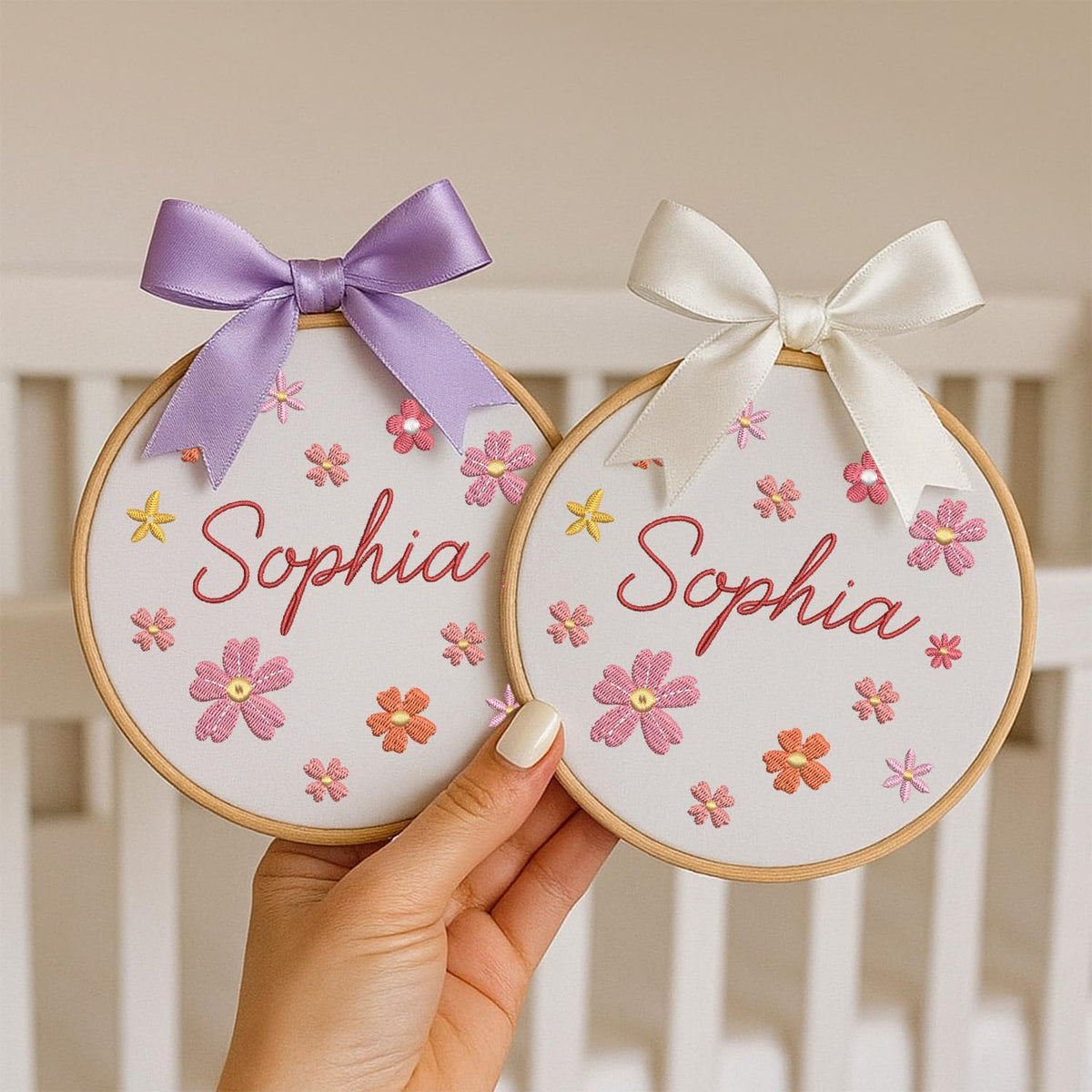 Personalized Embroidered Baby Name Hoop — 1 — image 3
