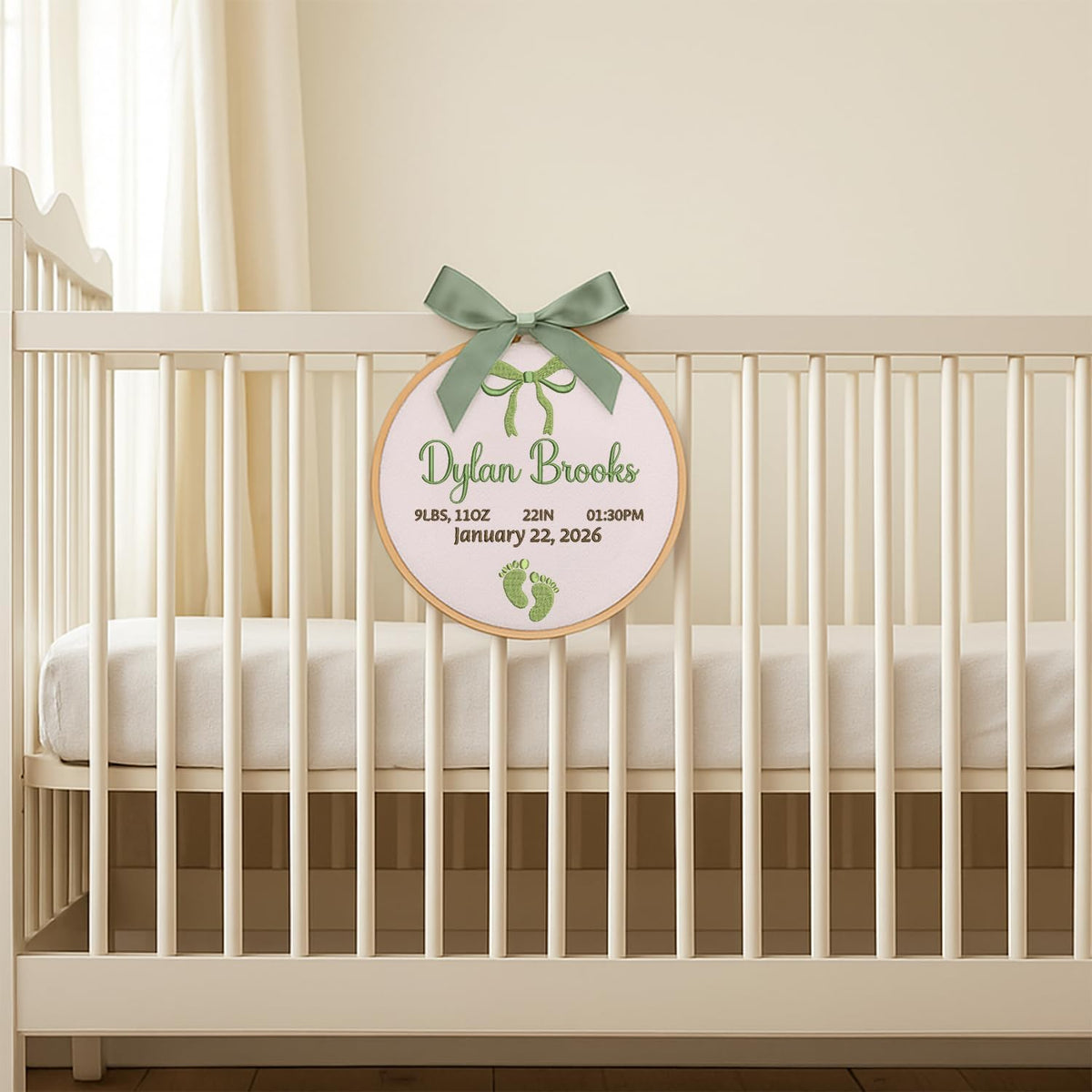 Personalized Embroidered Baby Name Hoop — 12 — image 6