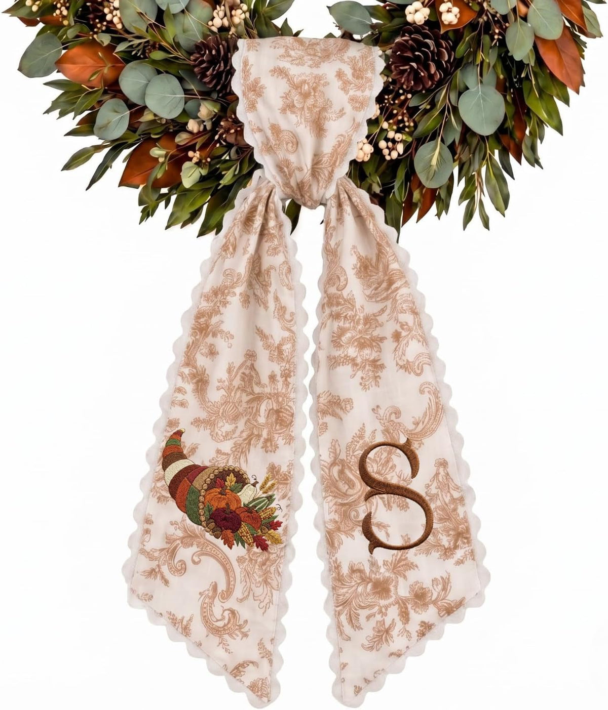 Autumn Personalized Wreath Sash