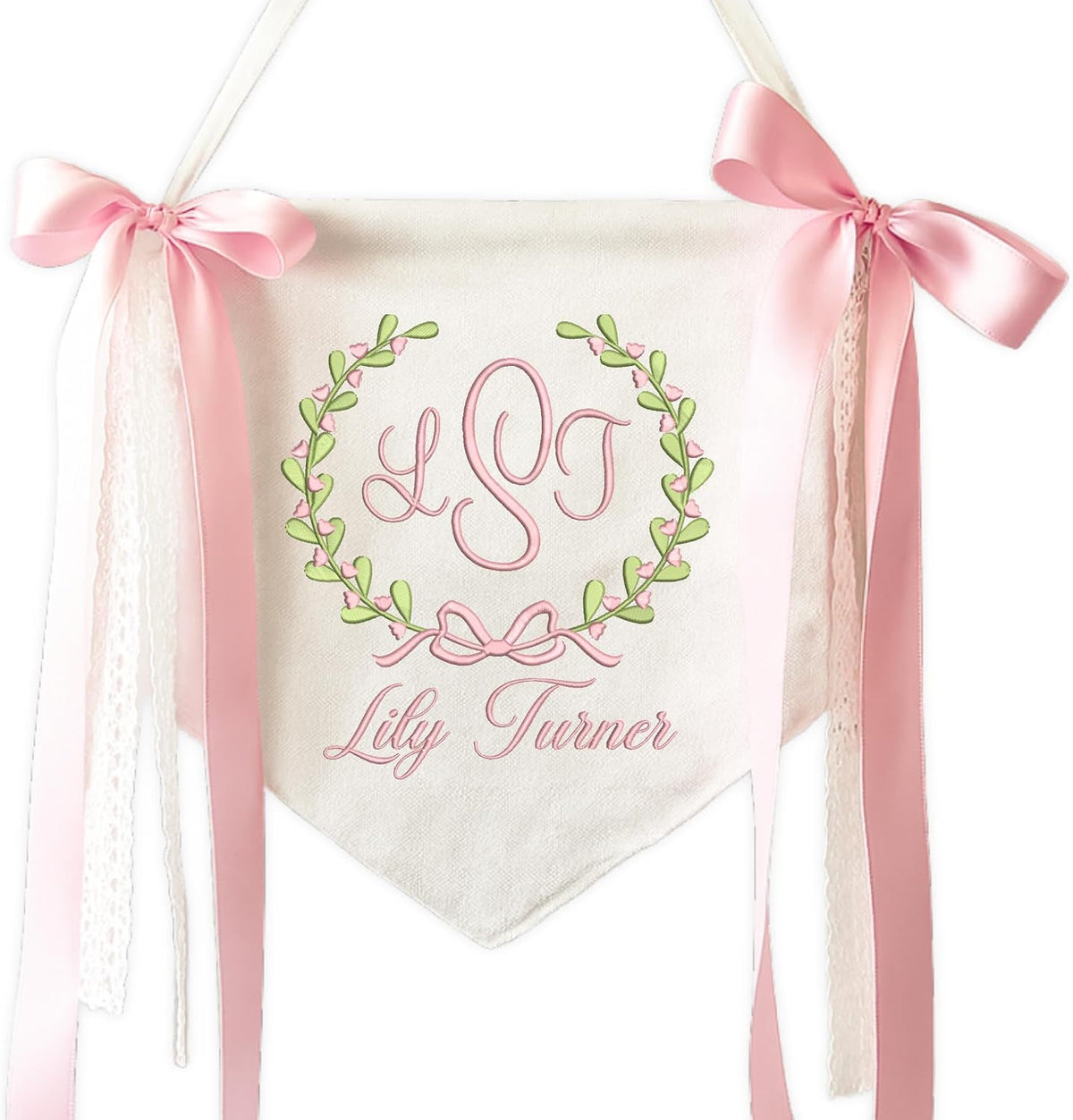 Personalized Embroidered Baby Name Banner — 1