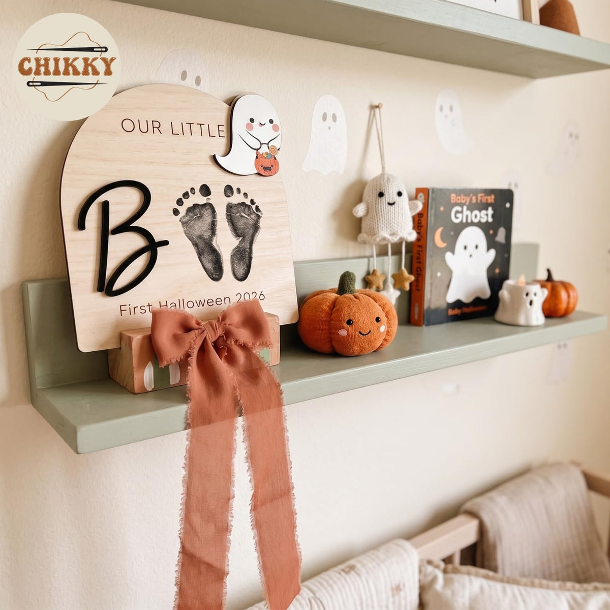 Personalized Wooden Birth Announcement Sign — image 5