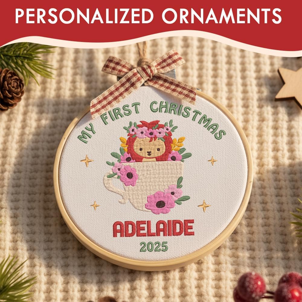 Personalized Baby's First Christmas Ornament — 6 — image 8