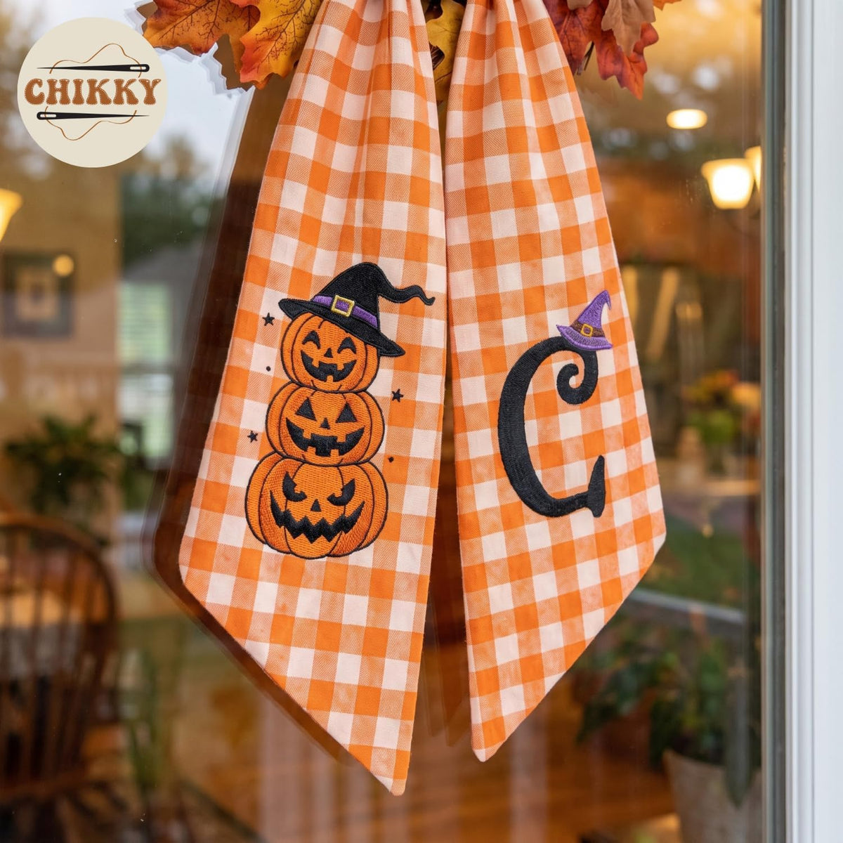 Halloween Personalized Wreath Sash — image 2