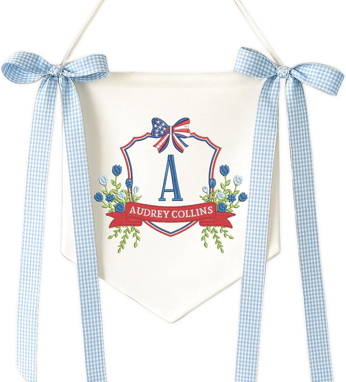 Personalized Embroidered Baby Name Banner — 15