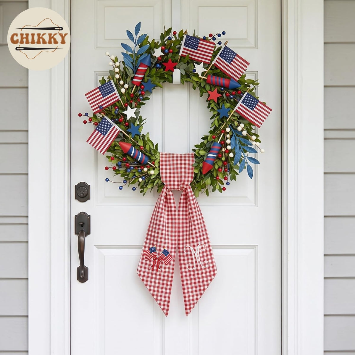 Patriotic Personalized Wreath Sash — 6 - USA Flag — image 6