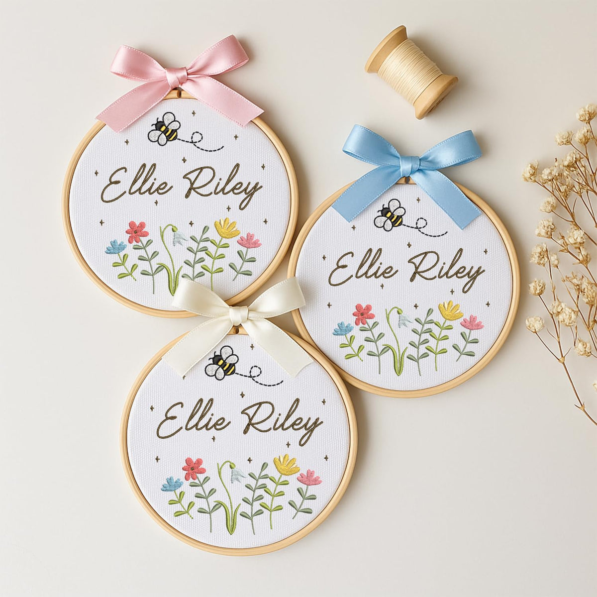 Personalized Embroidered Baby Name Hoop — 7 — image 2