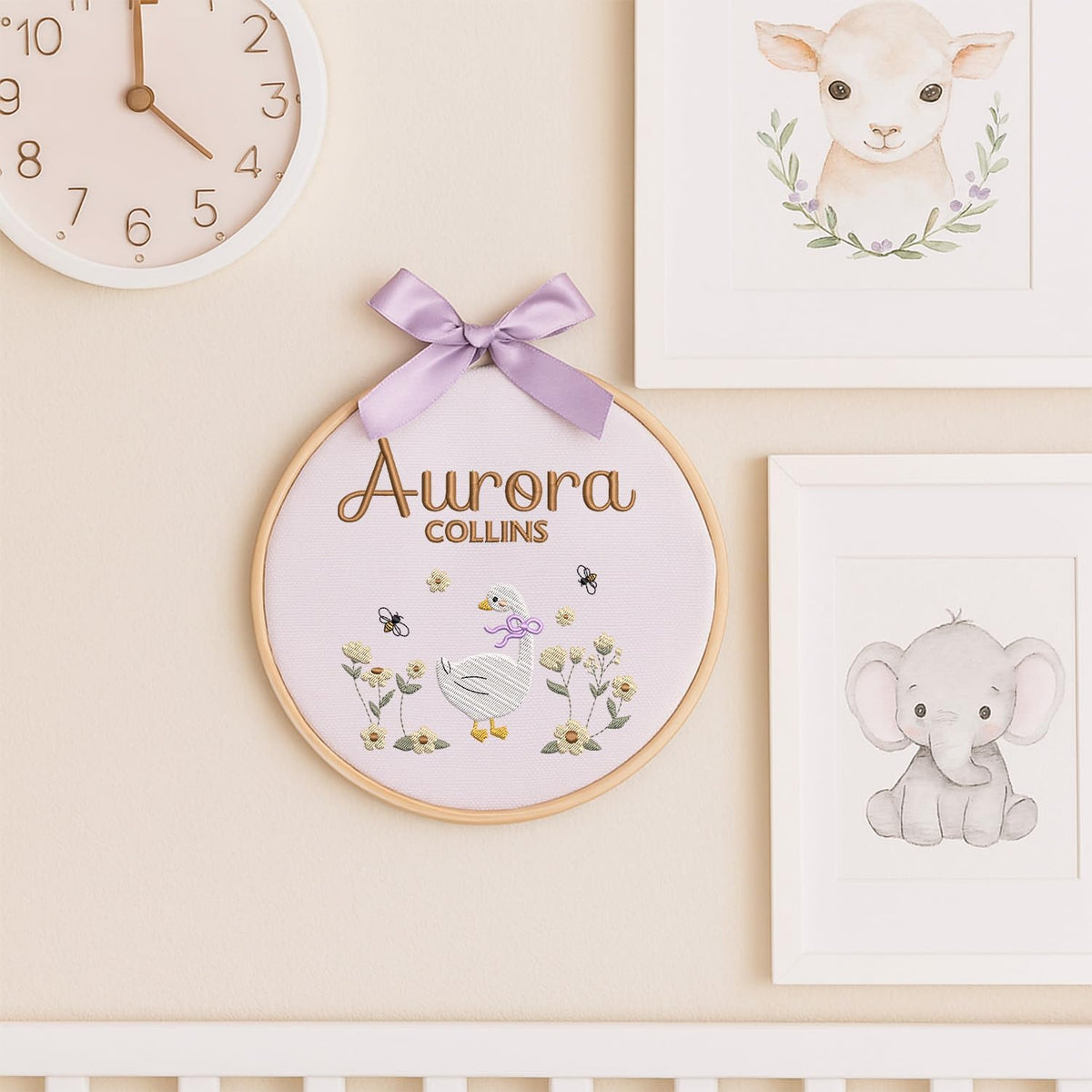 Personalized Embroidered Baby Name Hoop — 7 — image 7