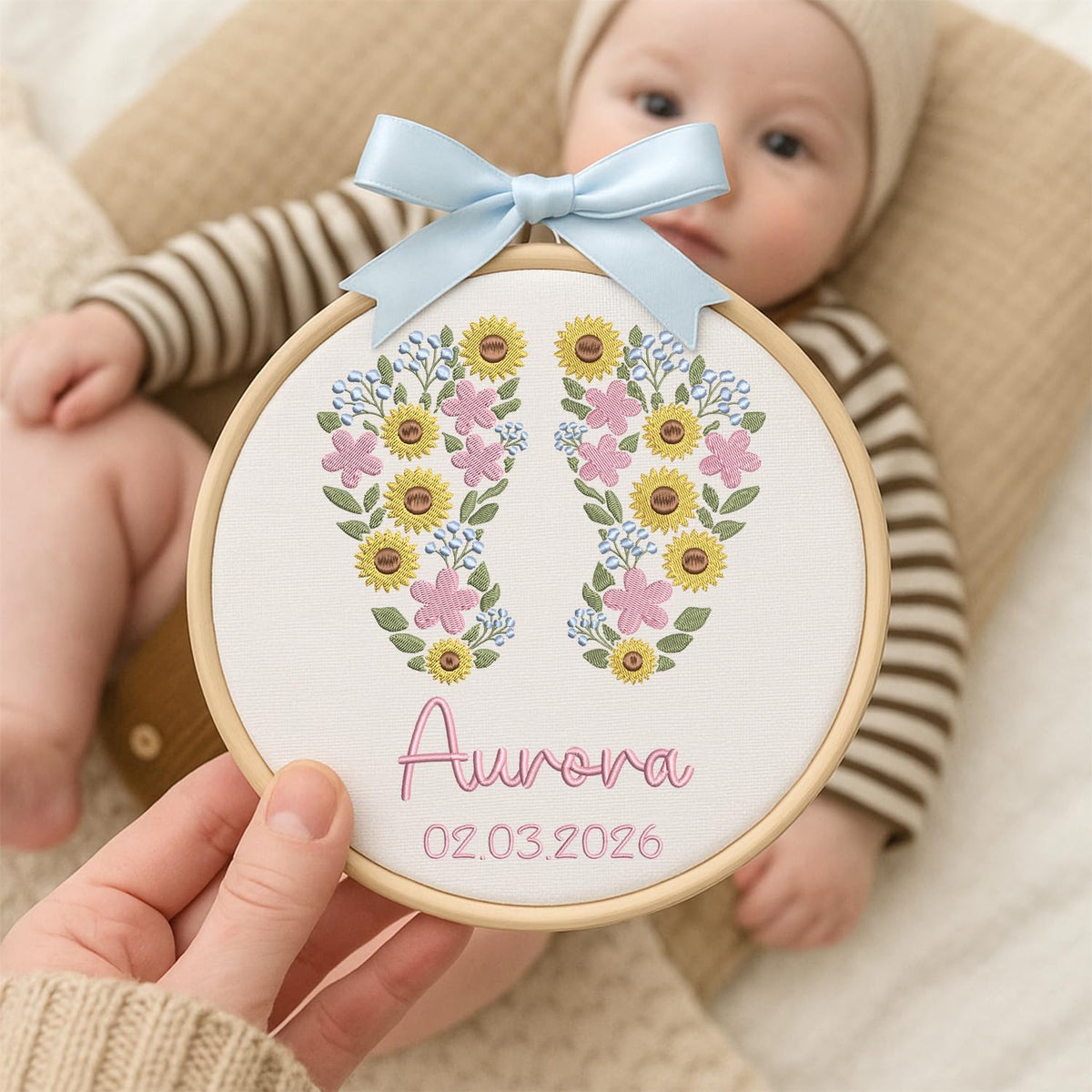 Personalized Embroidered Baby Name Hoop — 11 — image 5
