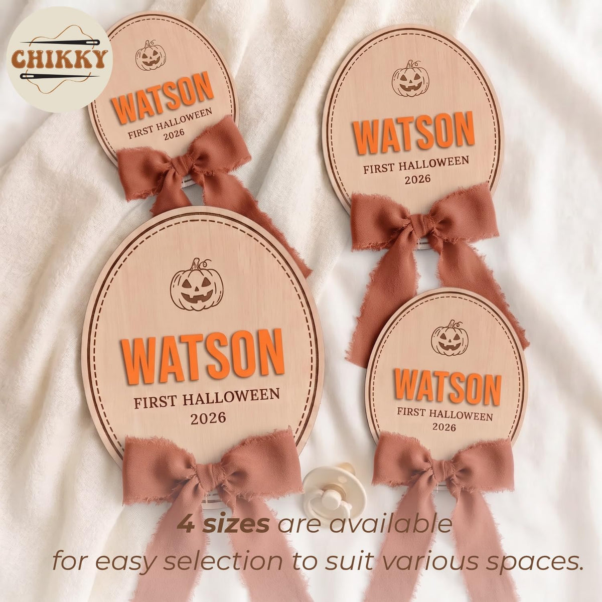 Personalized Wooden Birth Announcement Sign — image 8