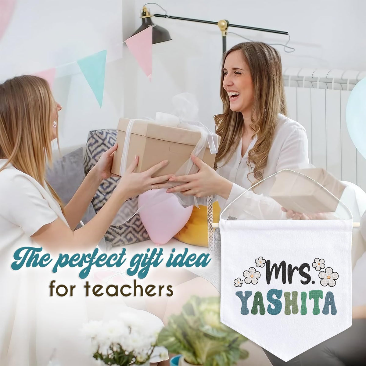 Personalized Embroidered Teacher Banner — 5 — image 7