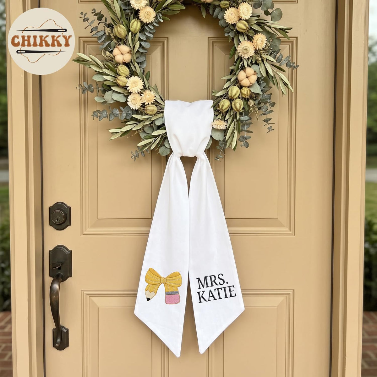 Monogram Personalized Wreath Sash — image 4