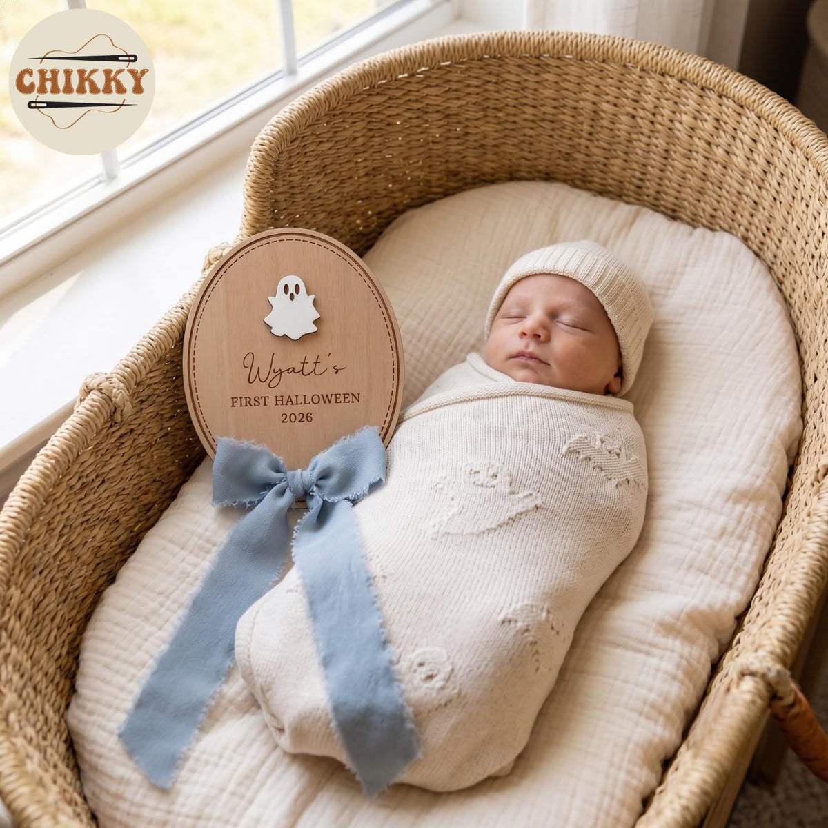 Personalized Wooden Birth Announcement Sign — image 4
