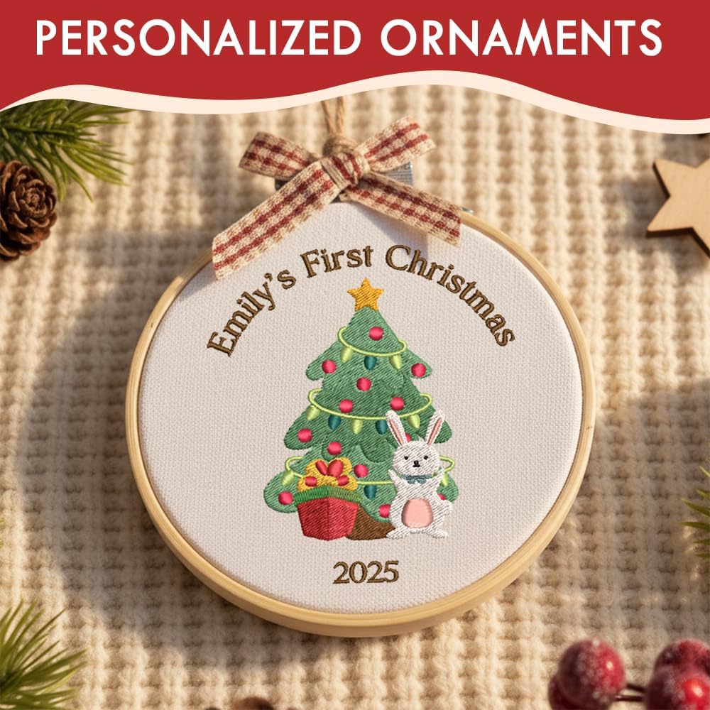 Personalized Baby's First Christmas Ornament — 4 — image 8