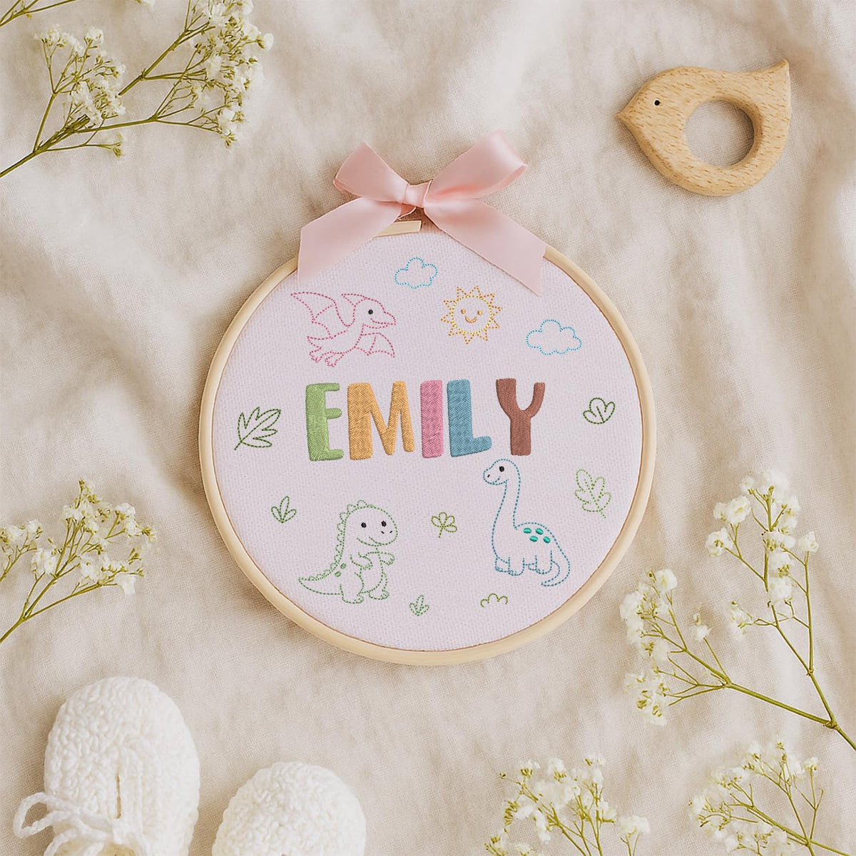 Personalized Embroidered Baby Name Hoop — 13 — image 8