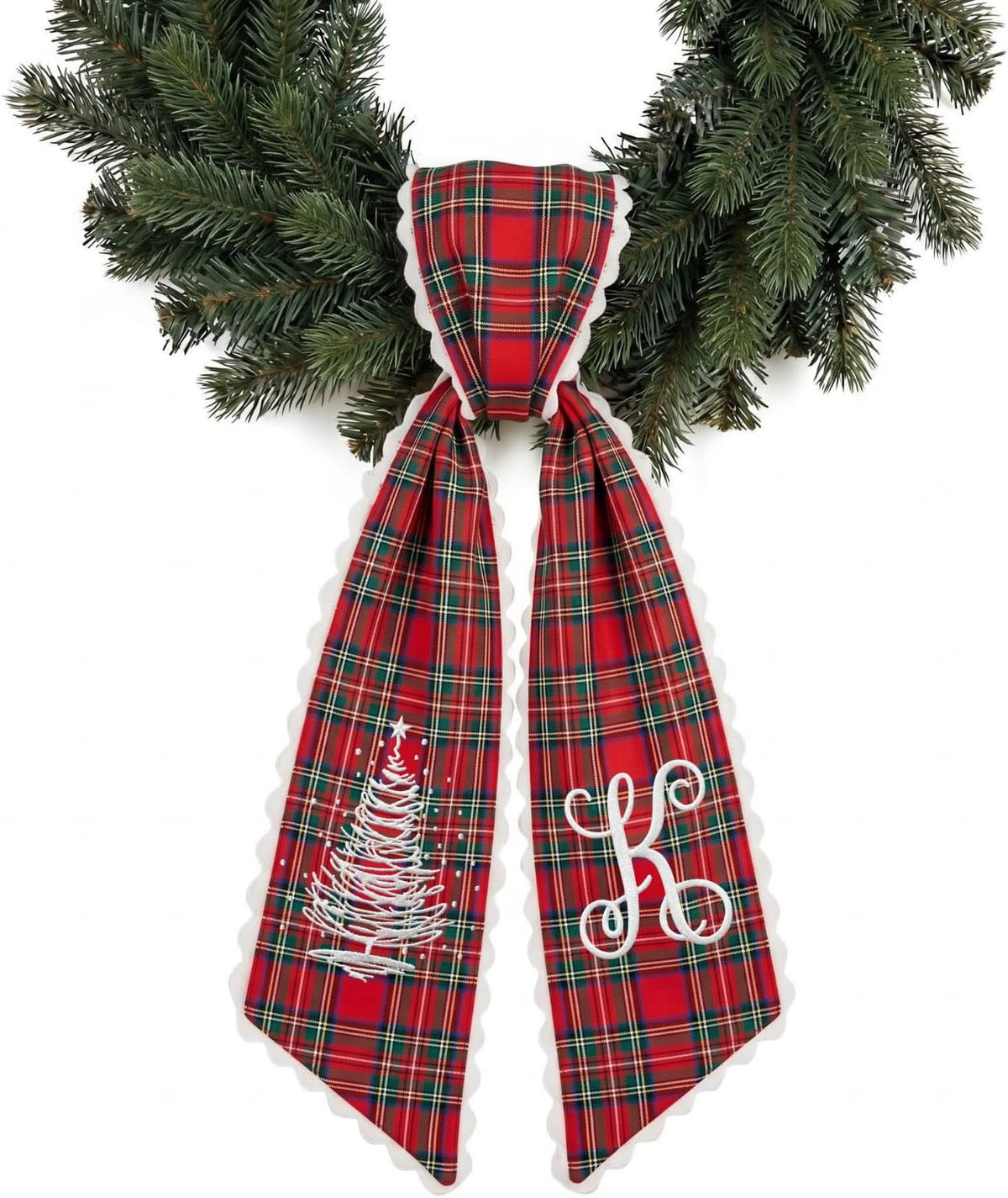 Christmas Personalized Wreath Sash