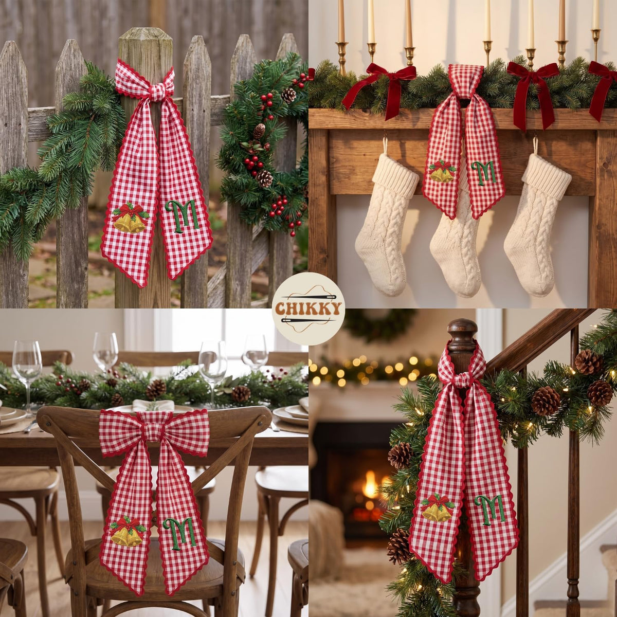 Christmas Personalized Wreath Sash — image 5