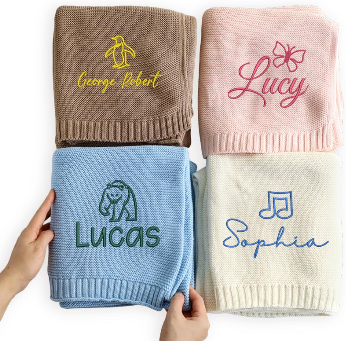 Personalized Knit Baby Blanket — 10 - Pattern