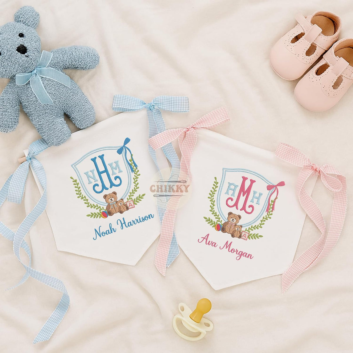 Personalized Embroidered Baby Name Banner — 6 — image 3