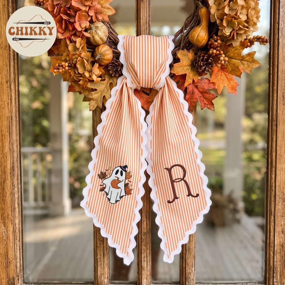 Halloween Personalized Wreath Sash — image 6