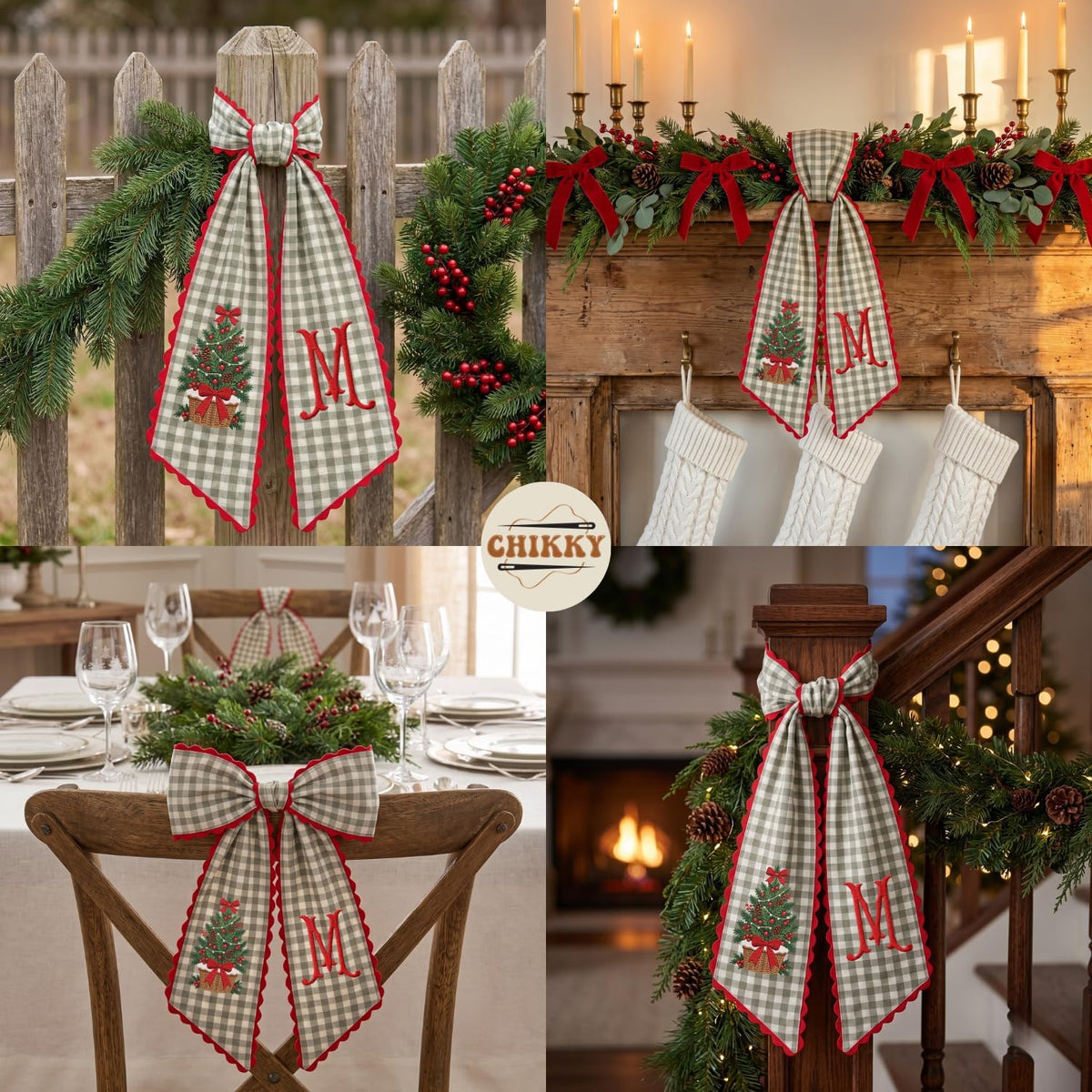Christmas Personalized Wreath Sash — image 2