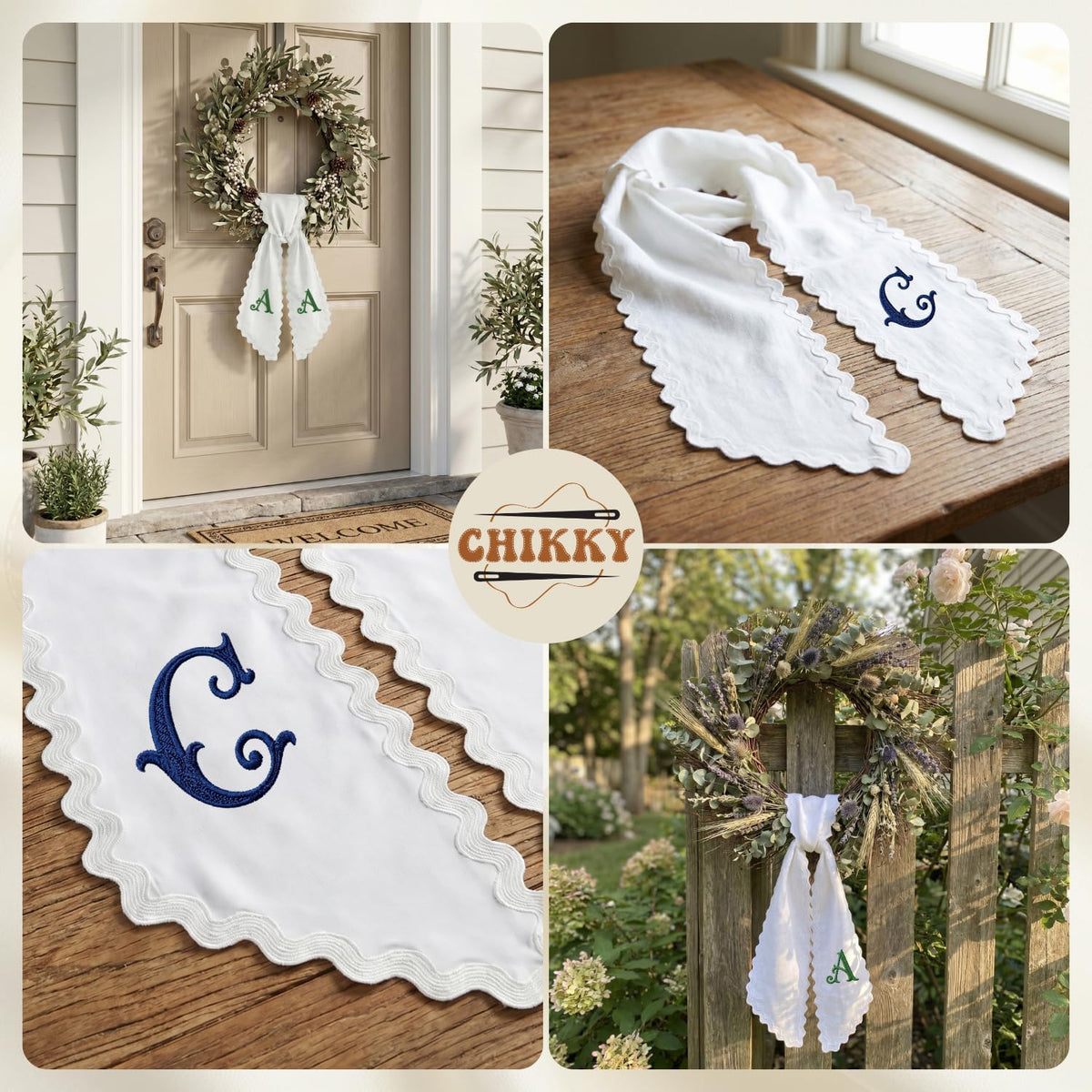 Christmas Personalized Wreath Sash — image 2