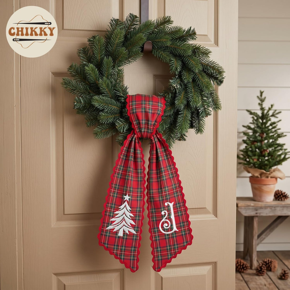 Christmas Personalized Wreath Sash — image 2