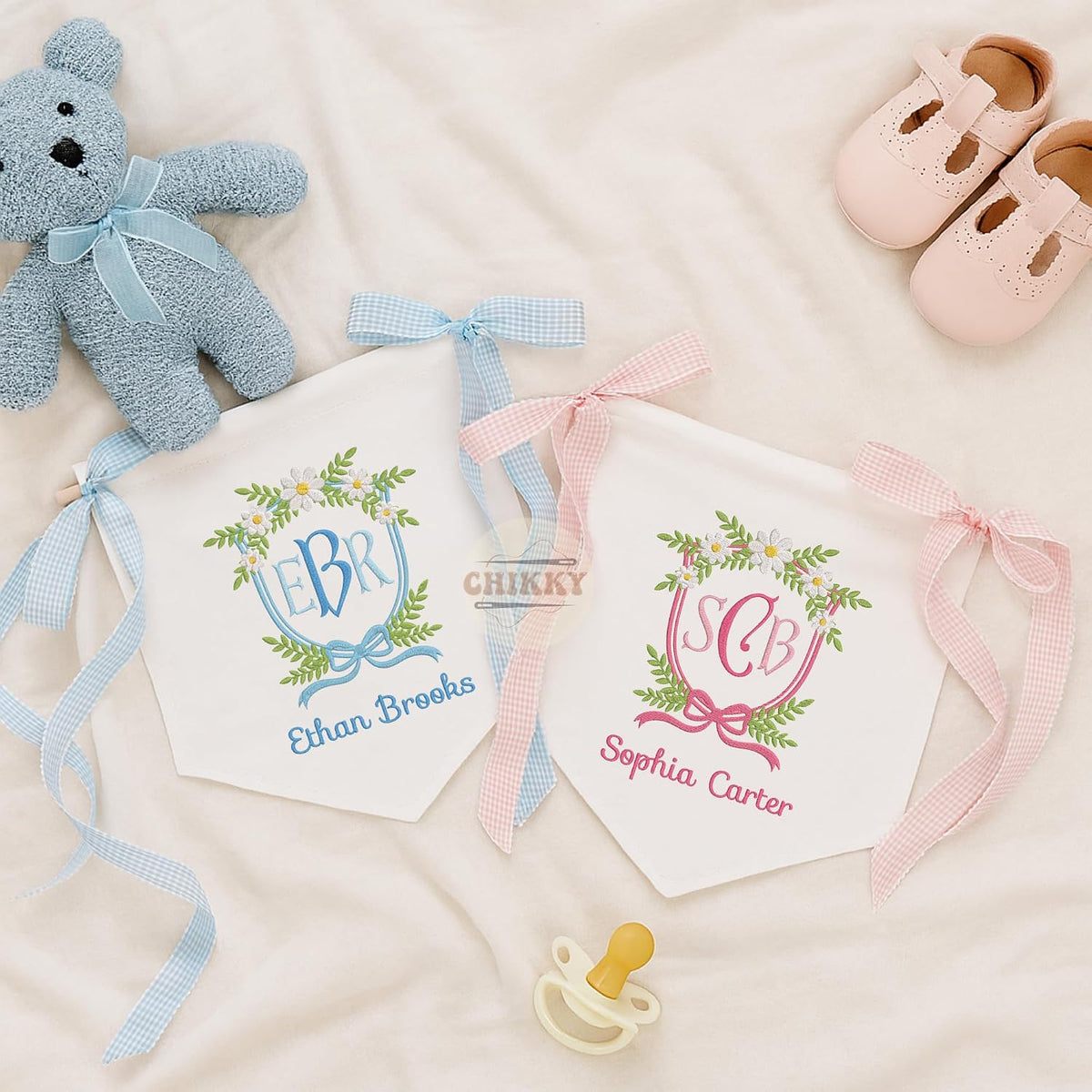 Personalized Embroidered Baby Name Banner — 7 — image 2