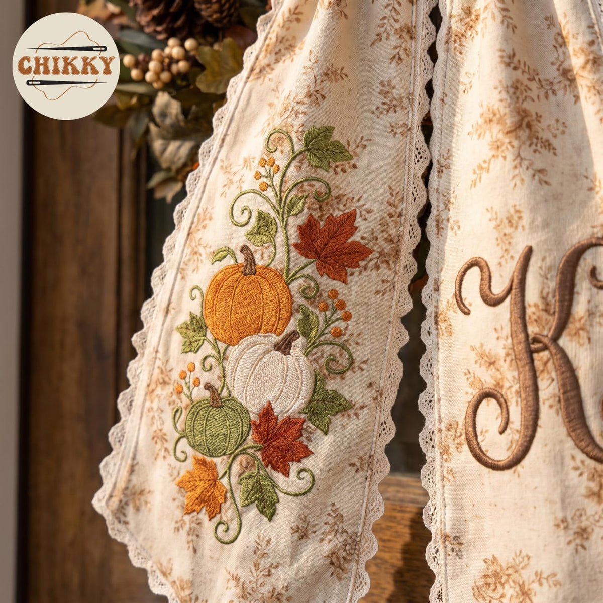 Pumpkin Personalized Wreath Sash — image 5